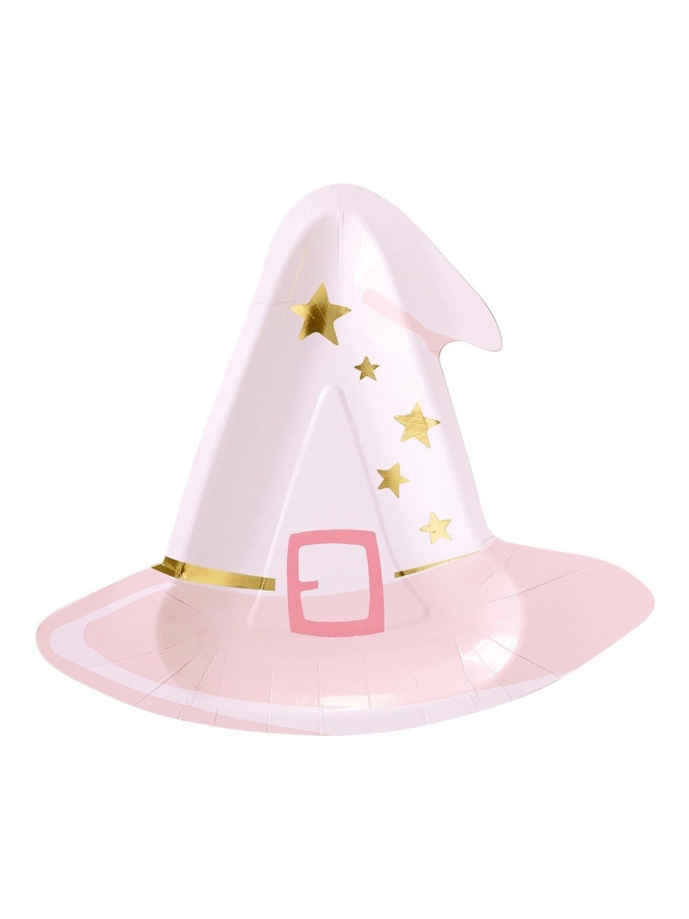 My Mind’s Eye Pink Witch Hat Halloween Paper Plates Set of 8 New